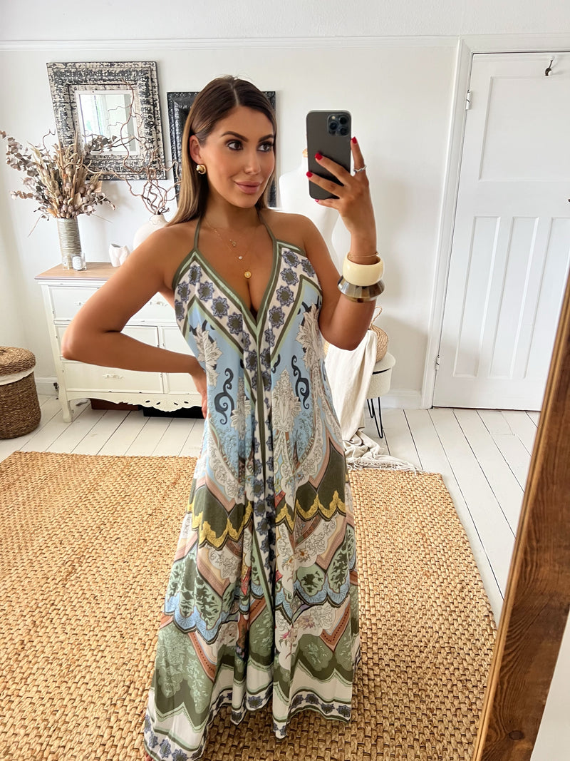 ELLA Halterneck Maxi Dress