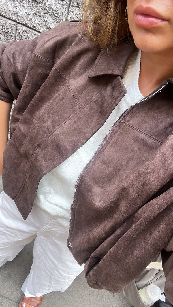SALE GABBIE Faux Suede Jacket